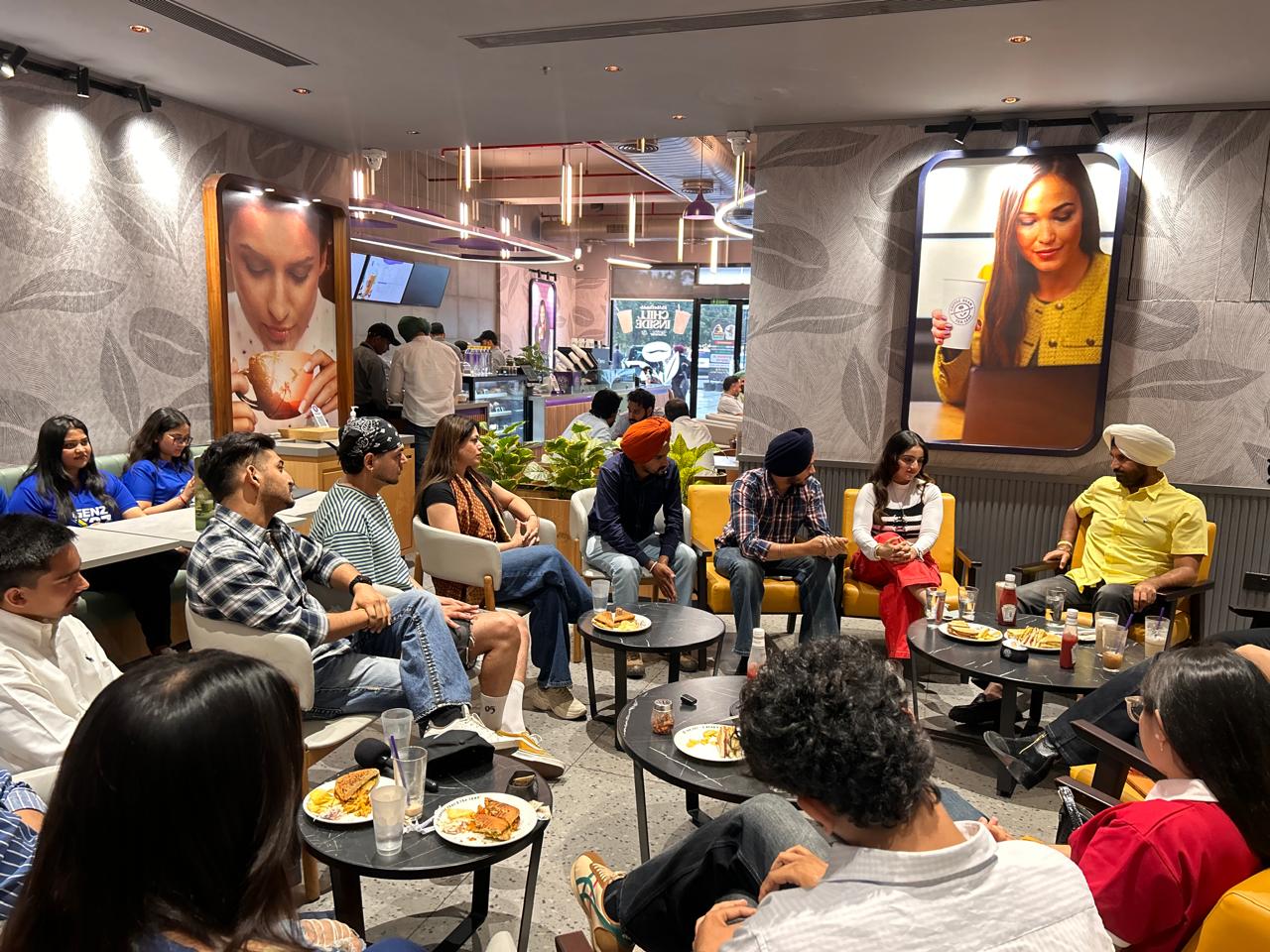 Creative concept review over coffee with the team