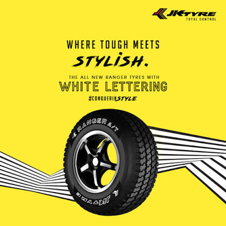 JK Tyre Ranger tyres campaign creative — "Where Tough Meets Stylish"